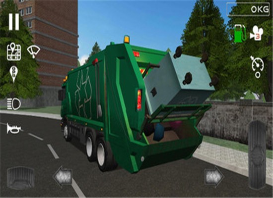 城市绿皮清洁车模拟